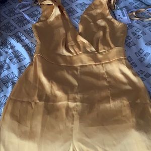 gold romper